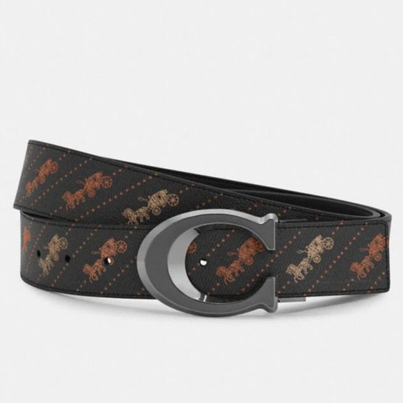 Coach $198 CUT-TO-SIZE REVERSIBLE SIGNATURE BELT - Picture 3 of 8